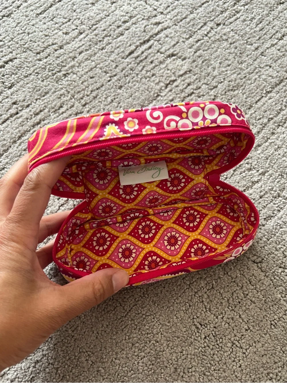 Vera Bradley Pink Floral Paisley Eyeglass Case